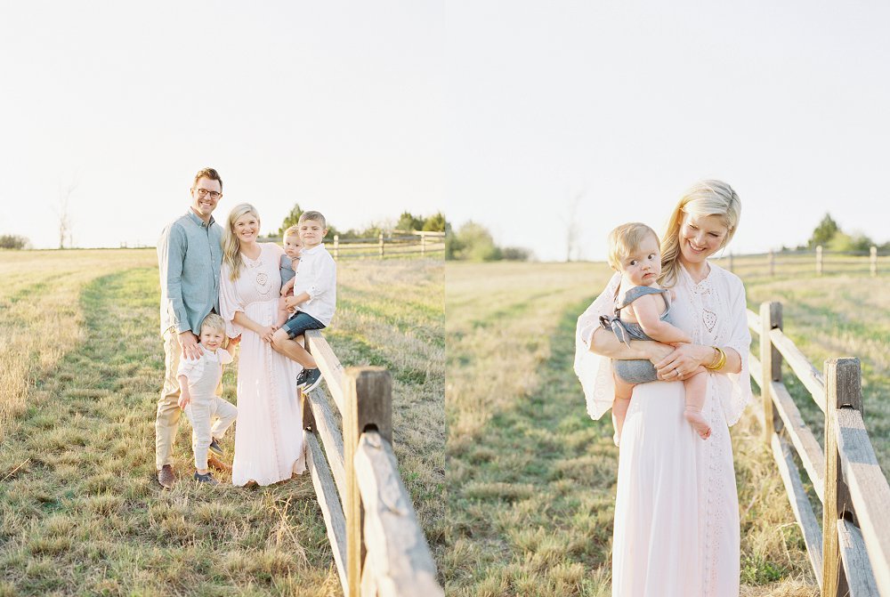 Outdoor family photo session with natural light